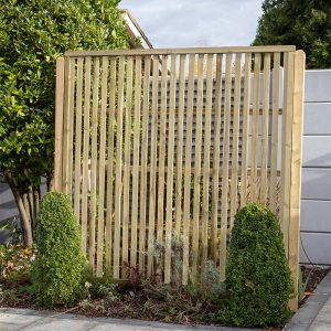 Forest 6' x 6' Pressure Treated Vertical Slatted Garden Screen Panel (1.8m x 1.8m) by Buy Sheds Direct