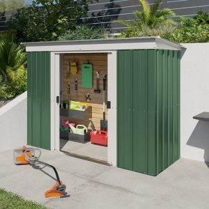 10' x 4' Yardmaster Emerald Pent Metal Shed (2.98m x 1.19m) by Buy Sheds Direct