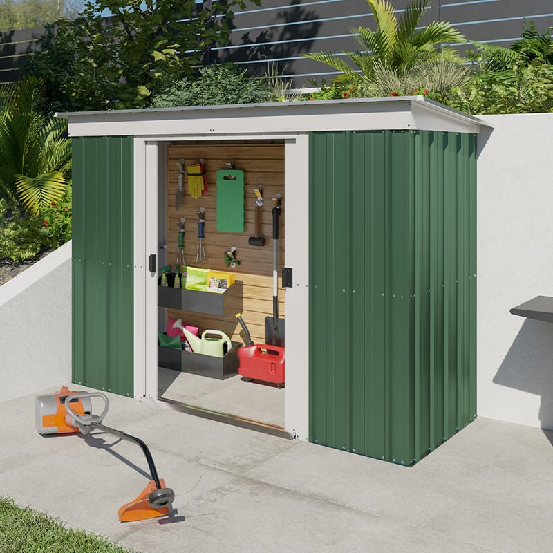 10' x 4' Yardmaster Emerald Pent Metal Shed (2.98m x 1.19m) by Buy Sheds Direct