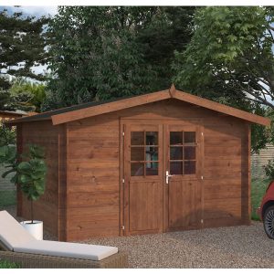 Palmako Valentine 3.4m x 2.8m Premium Log Cabin Shed (28mm) by Buy Sheds Direct