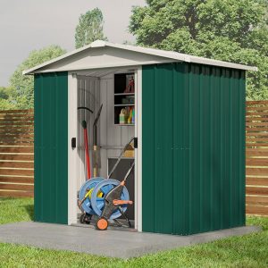 6'8 x 4'6 Yardmaster Green Metal Shed (2.02m x 1.37m) by Buy Sheds Direct