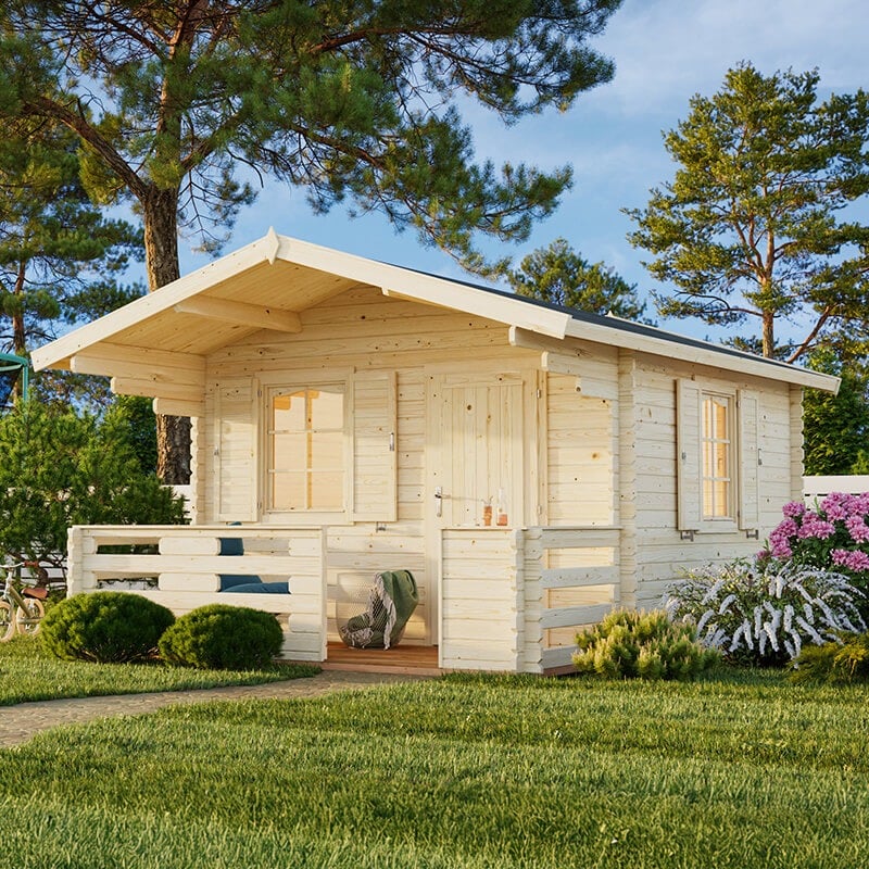 Palmako Emma 3.6m x 3.6m Log Cabin Summerhouse (34mm) by Buy Sheds Direct
