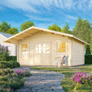 Palmako Helena 5.4m x 4.2m Log Cabin Garden Building (70mm) by Buy Sheds Direct