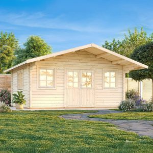 Palmako Helena 5.4m x 5.4m Log Cabin Garden Building (70mm) by Buy Sheds Direct