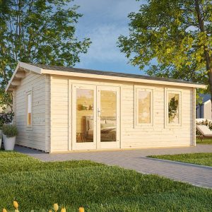 Palmako Iris 5.3m x 4.1m Log Cabin Garden Building (44mm) by Buy Sheds Direct