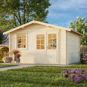 Palmako Klara 3.9m x 3.3m Log Cabin Summerhouse (28mm) by Buy Sheds Direct