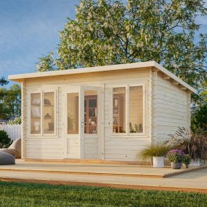 Palmako Lisa 5.1m x 3.8m Log Cabin Garden Room (44mm) by Buy Sheds Direct
