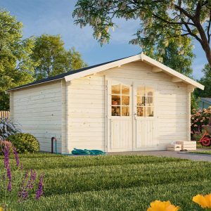 Palmako Lotta 3.9m x 3.9m Log Cabin Garden Room (34mm) by Buy Sheds Direct
