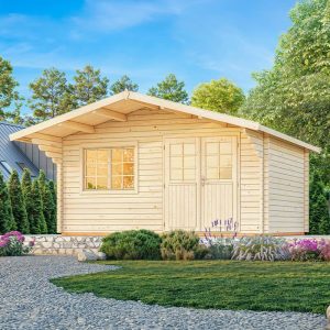 Palmako Sally 5.3m x 4.1m Log Cabin Garden Building (44mm) by Buy Sheds Direct