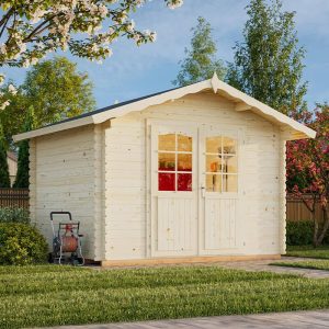 Palmako Vivian 3.3m x 2.7m Log Cabin Summerhouse (28mm) by Buy Sheds Direct