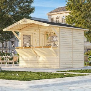 9' x 6' Palmako Stella (16mm) Premium Large Wooden Garden Bar (2.7m x 1.9m) by Buy Sheds Direct