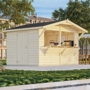 10'5 x 8'5 Palmako Stella (16mm) Premium Extra Large Wooden Garden Bar (3.2m x 2.6m) by Buy Sheds Direct