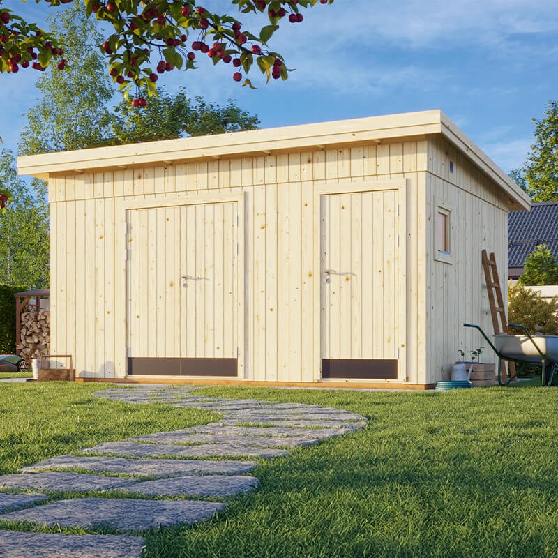 15' x 11' Palmako Kalle (88mm) Premium Multi-room Shed (4.5m x 3.3m) by Buy Sheds Direct