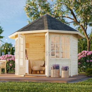 Palmako Veronica 2.9m x 2.9m Log Cabin (28mm) - 2 Windows by Buy Sheds Direct