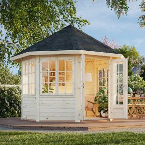 Palmako Veronica 2.9m x 2.9m Log Cabin (28mm) - 4 Windows by Buy Sheds Direct