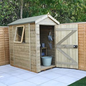 6' x 4' Forest Timberdale 25yr Guarantee Tongue & Groove Pressure Treated Apex Shed (1.93m x 1.33m) by Buy Sheds Direct