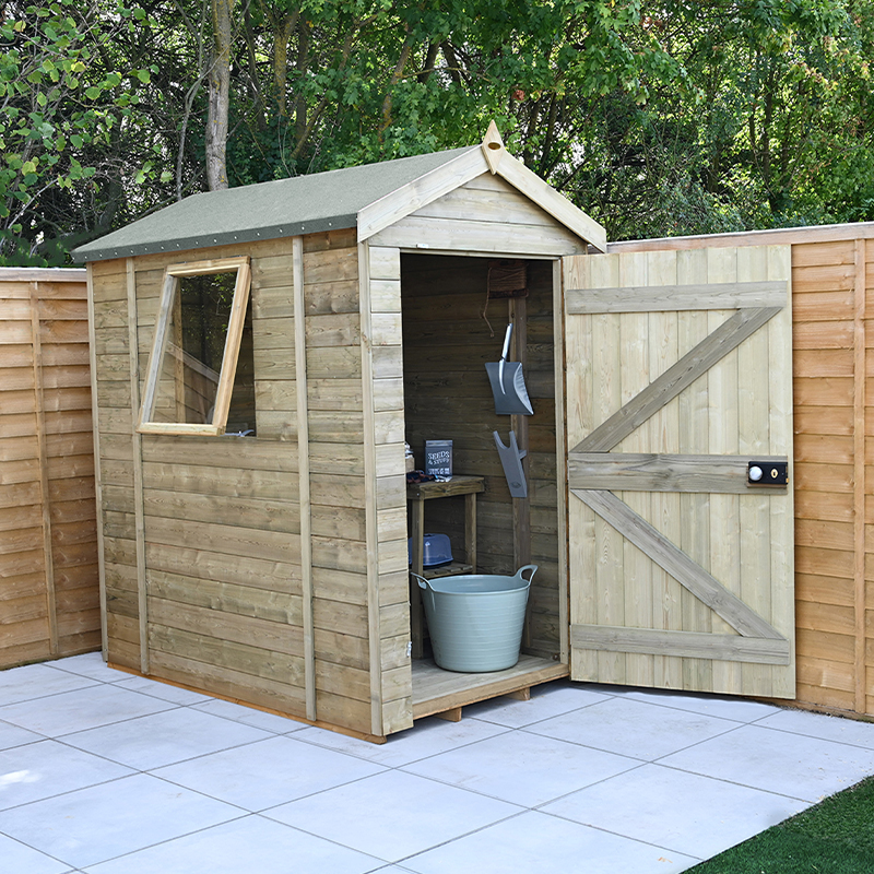 6' x 4' Forest Timberdale 25yr Guarantee Tongue & Groove Pressure Treated Apex Shed (1.93m x 1.33m) by Buy Sheds Direct