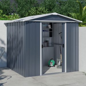 6' x 7' Yardmaster Castleton Anthracite Metal Shed (2.02m x 2.17m) by Buy Sheds Direct