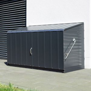 6'4 x 2'9 Trimetals Storeguard Metal Garden Storage Shed - Anthracite (1.95m x 0.88m) by Buy Sheds Direct