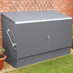 6'4 x 2'9 Trimetals Metal Bike Shed - Anthracite (1.95m x 0.88m) by Buy Sheds Direct