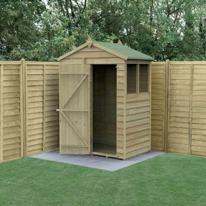 5' x 3' Forest 4Life 25yr Guarantee Overlap Pressure Treated Apex Wooden Shed (1.64m x 1m) by Buy Sheds Direct
