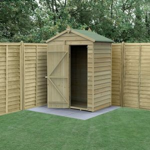 5' x 3' Forest 4Life 25yr Guarantee Overlap Pressure Treated Windowless Apex Wooden Shed (1.64m x 1m) by Buy Sheds Direct