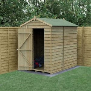 7' x 5' Forest 4Life 25yr Guarantee Overlap Pressure Treated Windowless Apex Wooden Shed (2.18m x 1.64m) by Buy Sheds Direct