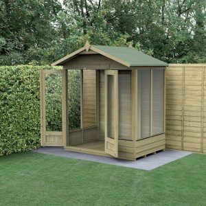6' x 4' Forest 4Life 25yr Guarantee Double Door Apex Summer House (1.99m x 1.23m) by Buy Sheds Direct