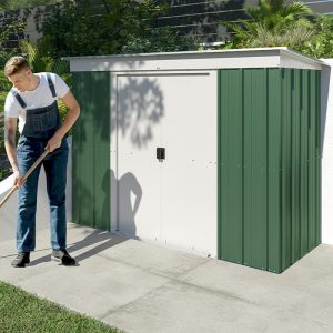 6' x 4' Yardmaster Emerald Pent Metal Shed (1.98m x 1.19m) by Buy Sheds Direct