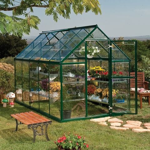 6â x 10â Palram Canopia Harmony Walk In Green Polycarbonate Greenhouse (1.85m x 3.06m) by Buy Sheds Direct