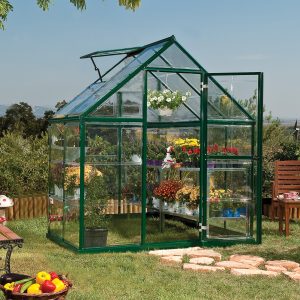 6â x 4â Palram Canopia Harmony Green Polycarbonate Greenhouse (1.85m x 1.26m) by Buy Sheds Direct