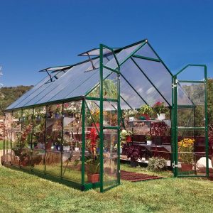 8' x 12' Palram Canopia Balance Green Greenhouse (3.67m x 2.44m) by Buy Sheds Direct