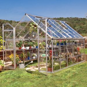 8' x 12' Palram Canopia Octave Silver Greenhouse (3.67m x 2.44m) by Buy Sheds Direct