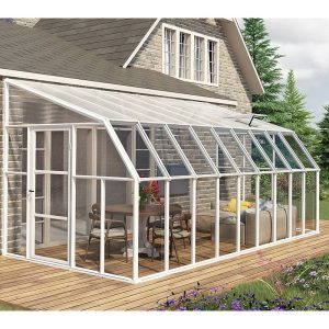 8' x 18' Palram Canopia Rion Clear Sun Room (2.57m x 5.70m) by Buy Sheds Direct