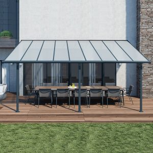 10x18 Palram Canopia Sierra Grey Patio Cover by Buy Sheds Direct