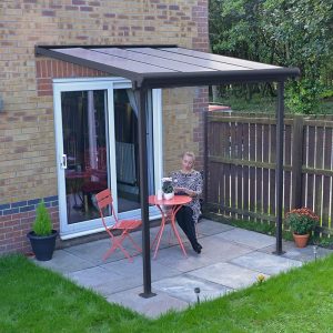 7' x 7' Palram Canopia Sierra Grey Clear Patio Cover (2.28m x 2.25m) by Buy Sheds Direct
