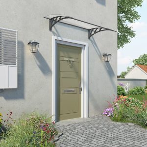Palram Canopia Neo 2700 Grey Twinwall Door Canopy by Buy Sheds Direct