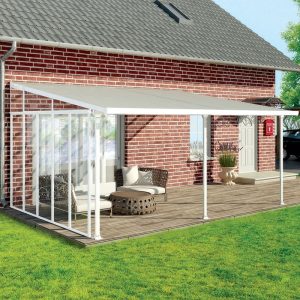 13' Palram Canopia Patio Cover Side Wall Series 4 - White by Buy Sheds Direct