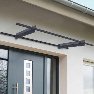7' x 3' Palram Canopia Nancy 2050 Grey Door Canopy (2.06m x 0.94m) by Buy Sheds Direct