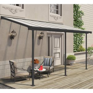 7' x 15' Palram Canopia Sierra Grey Clear Patio Cover (2.28m x 4.48m) by Buy Sheds Direct