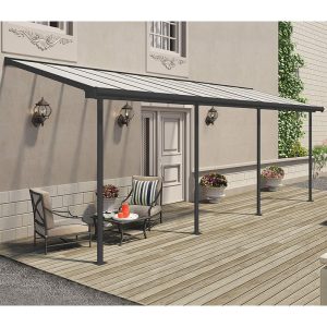 7' x 22' Palram Canopia Sierra Grey Clear Patio Cover (2.28m x 6.71m) by Buy Sheds Direct