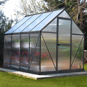6' x 8' Palram Canopia Mythos Grey Greenhouse (1.85m x 2.47m) by Buy Sheds Direct