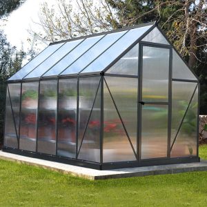 6' x 10' Palram Canopia Mythos Grey Greenhouse (1.85m x 3.06m) by Buy Sheds Direct