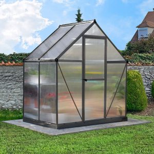 6' x 4' Palram Canopia Mythos Grey Greenhouse (1.85m x 1.26m) by Buy Sheds Direct