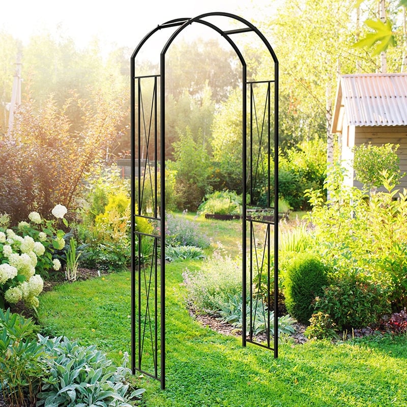 Panacea Camberwell Metal Garden Arch 7'8 x 3'2 by Buy Sheds Direct
