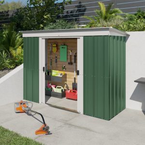 8' x 4' Yardmaster Emerald Pent Metal Shed (2.38m x 1.19m) by Buy Sheds Direct