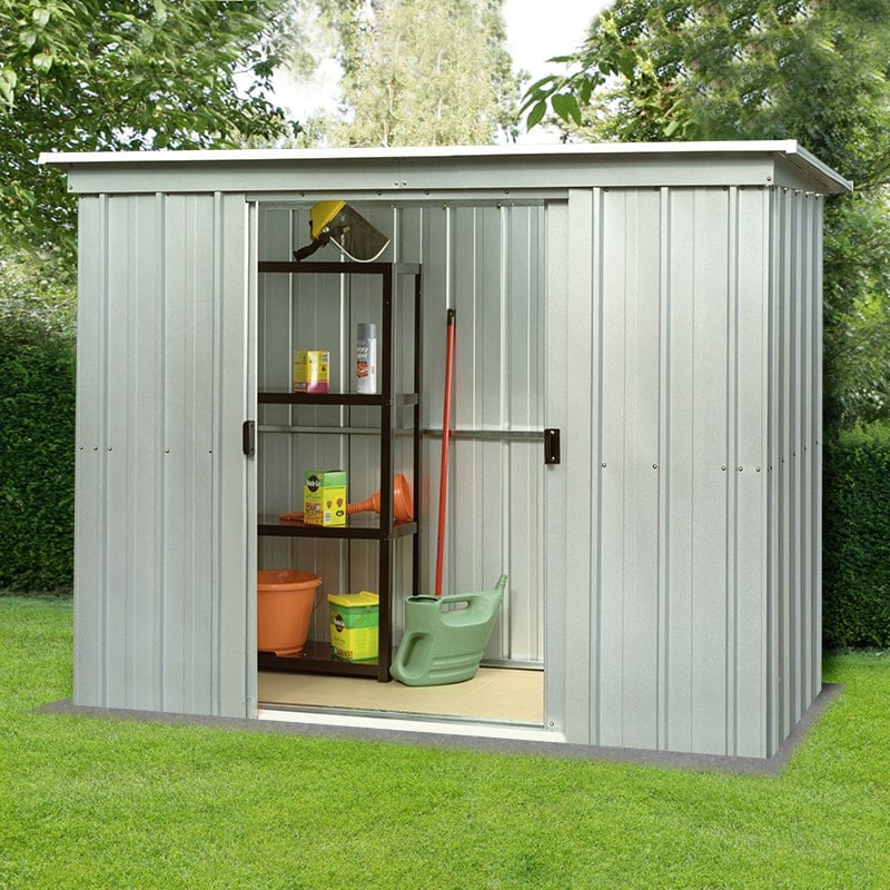 6' x 4' Yardmaster Pent Metal Shed (1.98m x 1.19m) by Buy Sheds Direct