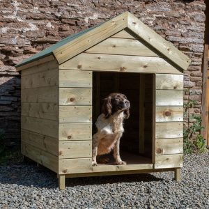4'2 x 3'6 Forest Hedgerow Wooden Dog Kennel - Pet House (1.28m x 1.06m) by Buy Sheds Direct