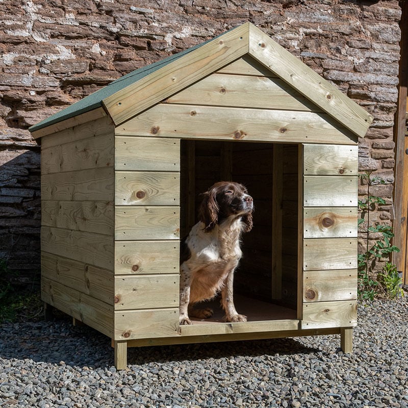 4'2 x 3'6 Forest Hedgerow Wooden Dog Kennel - Pet House (1.28m x 1.06m) by Buy Sheds Direct