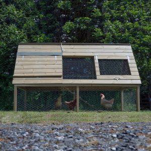 8'6 x 4'8 Forest Hedgerow Wooden Raised Large Chicken Coop (2.58m x 1.41m) by Buy Sheds Direct